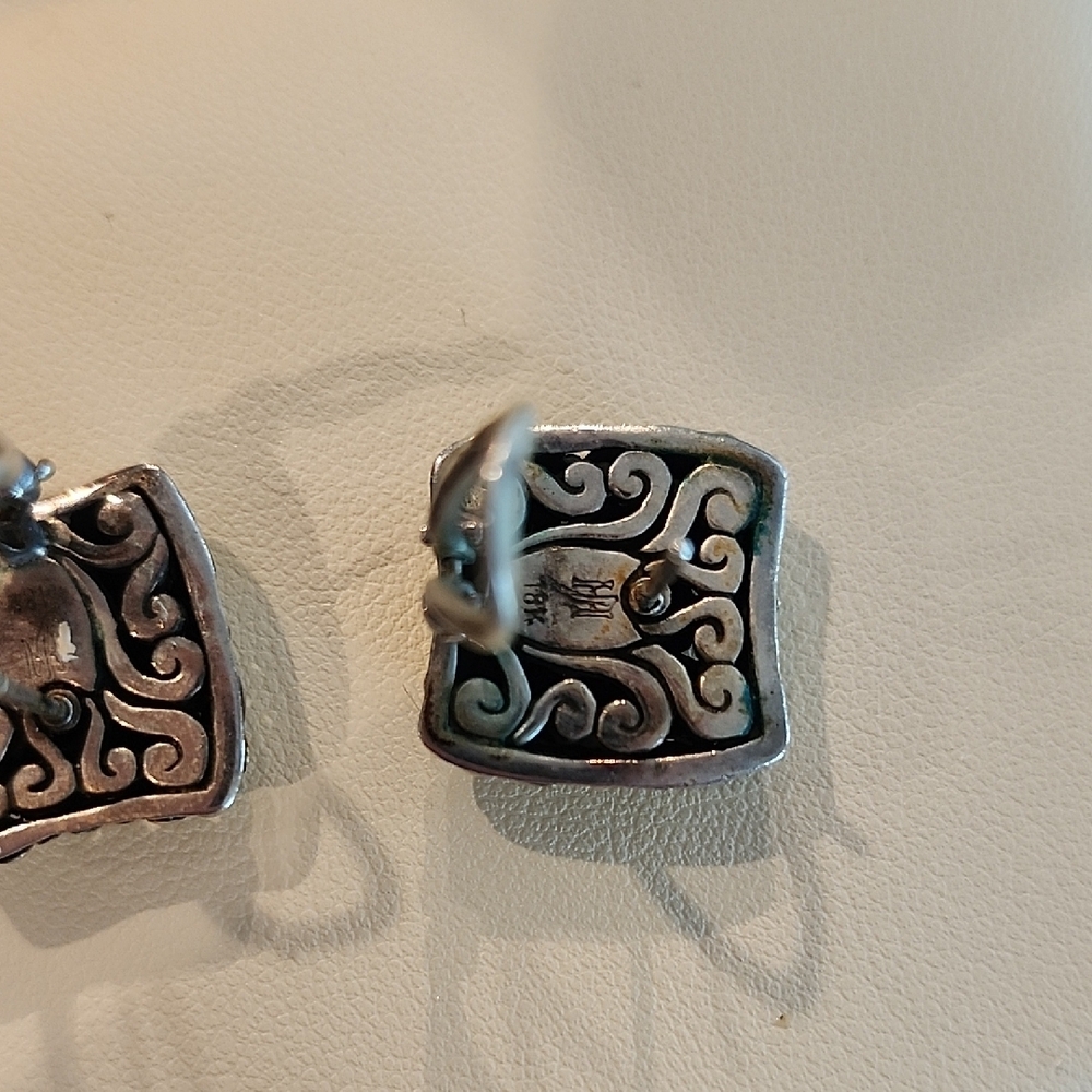 John Hardy Silver Leaf Pattern Earrings - image 3